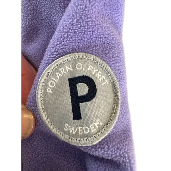Polarn O. Pyret Kids Fleece Jacket Full Zip Lavender Patch Logo - size 2-3 - Picture 3 of 11